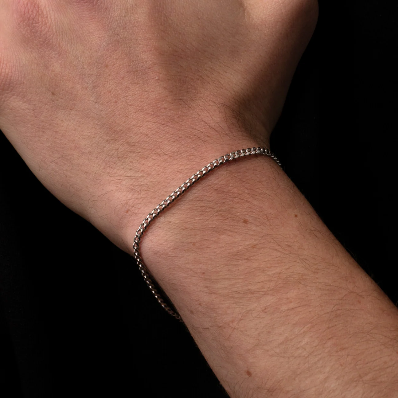 Silver Connell Bracelet & Chain Set – 2mm - Image 3